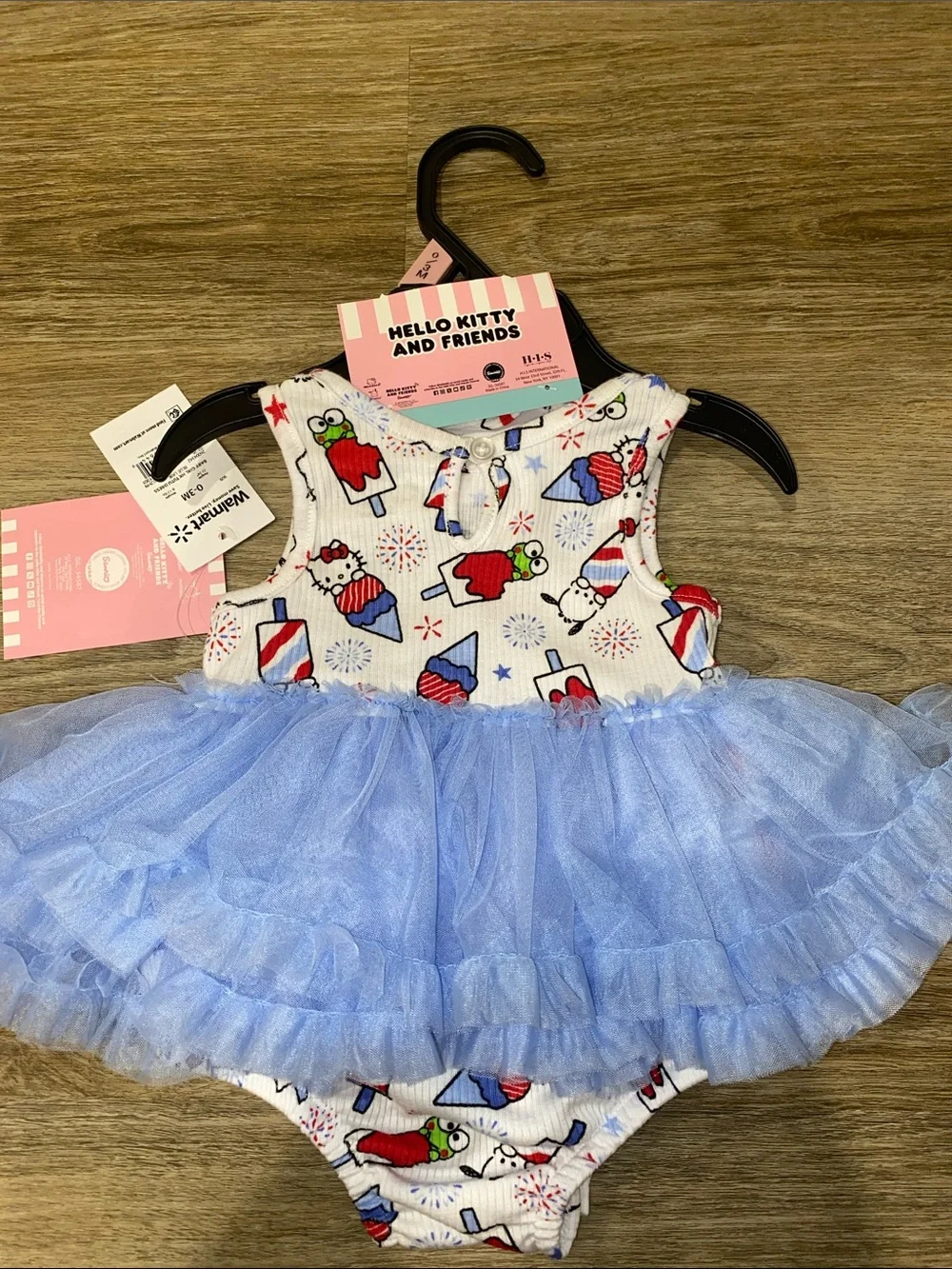 Hello Kitty Light Blue Tulle Tutu Romper